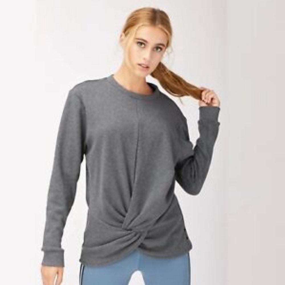 MICHI Farfalla grey knot sweater